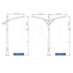 Cột đèn cao áp NC07 NC Lighting