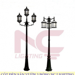 Mẫu cột đèn sân vườn 3 bóng NC Lighting