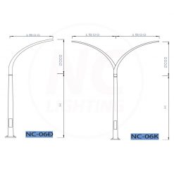 Thông số kỹ thuật của Cột Đèn Đường Phố NC-06