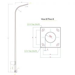 Thông số phần thân của Cột Đèn Đường Phố NC-06