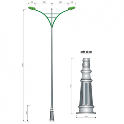 Trụ Đèn Đế Gang NC-02