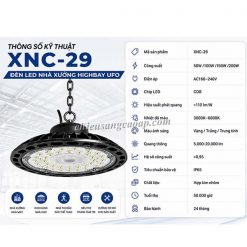 Thông số kỹ thuật đèn Led nhà xưởng XNC-29