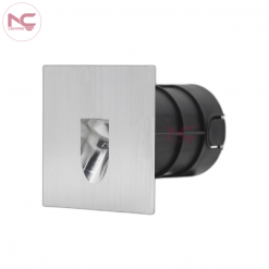Mẫu Đèn Âm Cầu Thang Vuông Mặt Nhôm ACTVMN
