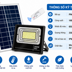 Đèn Pha Năng Lượng Mặt Trời PNC47 thông số pnc-47