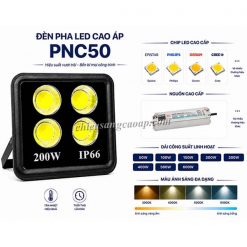 Ánh sáng đèn pha Led năng lượng mặt trời PNC50