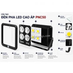 Cấu tạo đèn pha Led năng lượng mặt trời PNC50