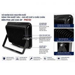 Chất liệu đèn pha Led năng lượng mặt trời PNC50