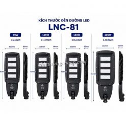 Kích thước đèn Led năng lượng mặt trời LNC81