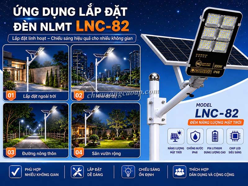 Ứng dụng của đèn chiếu sáng năng lượng mặt trời LNC-82