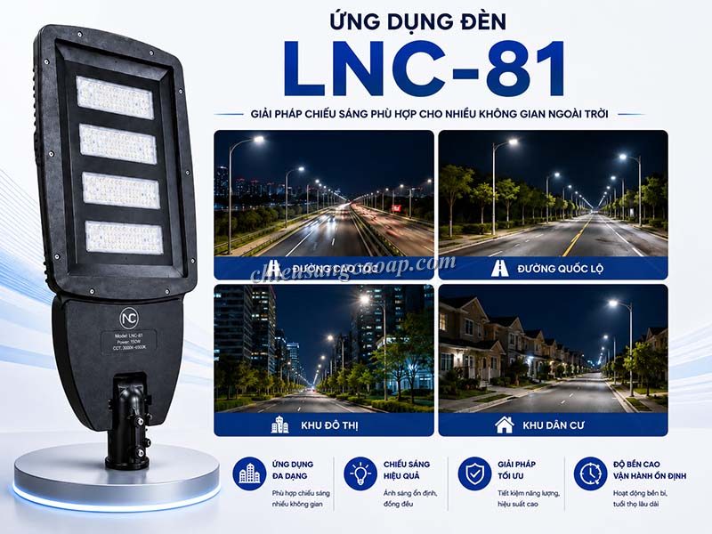 Ứng dụng thực tế đèn Led NLMT LNC81