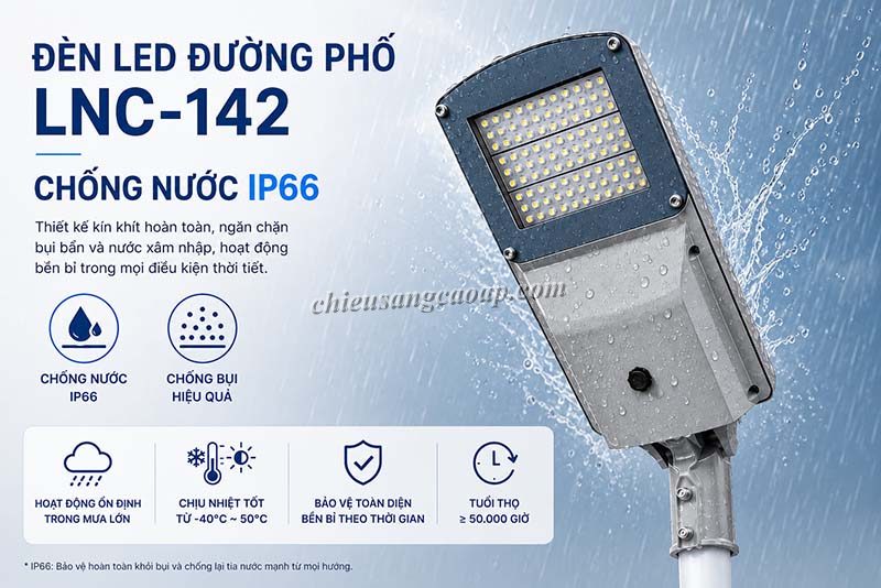 Đặc điểm nổi bật đèn đường LED LNC-142