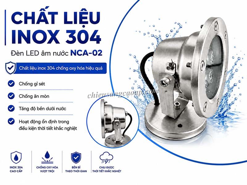 Hướng dẫn lắp đặt đèn LED âm nước NCA-02