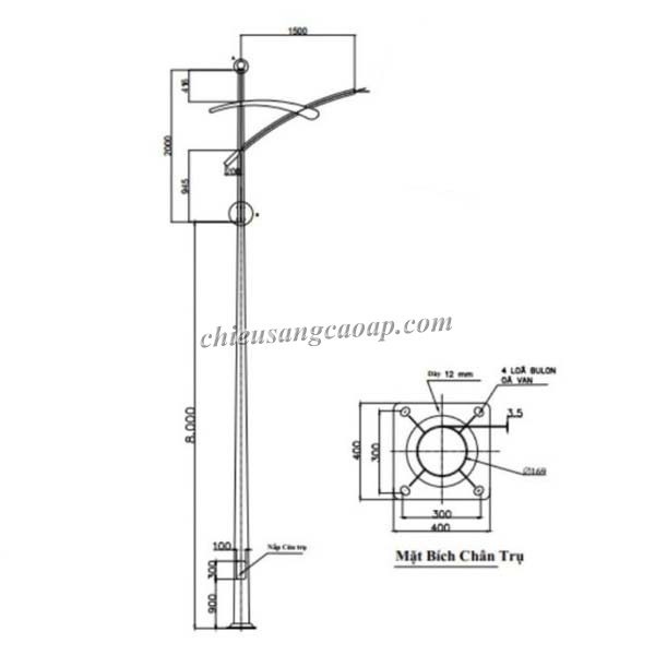 Trụ đèn cao áp NC-13