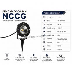 Thông số đèn cắm cỏ có gân NCCG