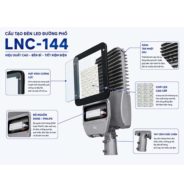 cau-tao-den-duong-led-lnc-144 Cấu tạo đèn đường LED LNC-144