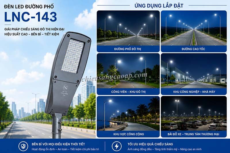 Ứng dụng của đèn đường LED LNC-143