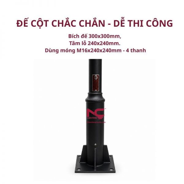 Đế cột đèn DN-30