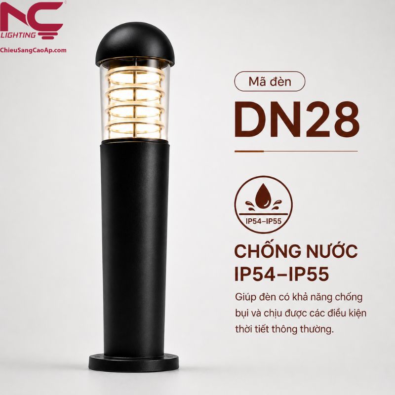 Đèn DN28 có khả năng chống nước rất tốt