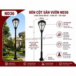 Cấu tạo cột đèn sân vườn DN16