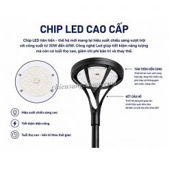 Cấu tạo cột đèn sân vườn DN30