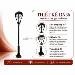 Thiết kế cột đèn sân vườn DN16