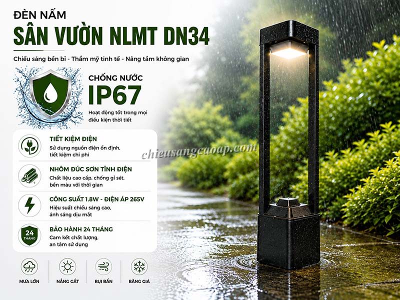 Tiêu chuẩn chất lượng đèn sân vườn NLMT DN34