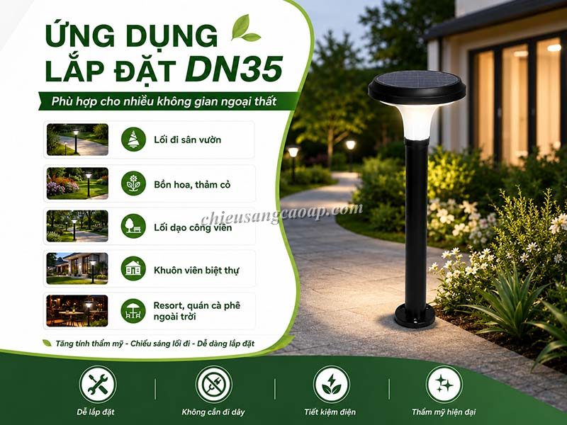 Ứng dụng đèn nấm NLMT DN35