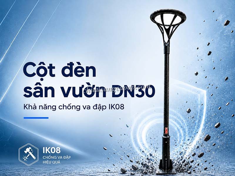 Cột đèn sân vườn DN30 Ưu điểm cột đèn sân vườn DN30