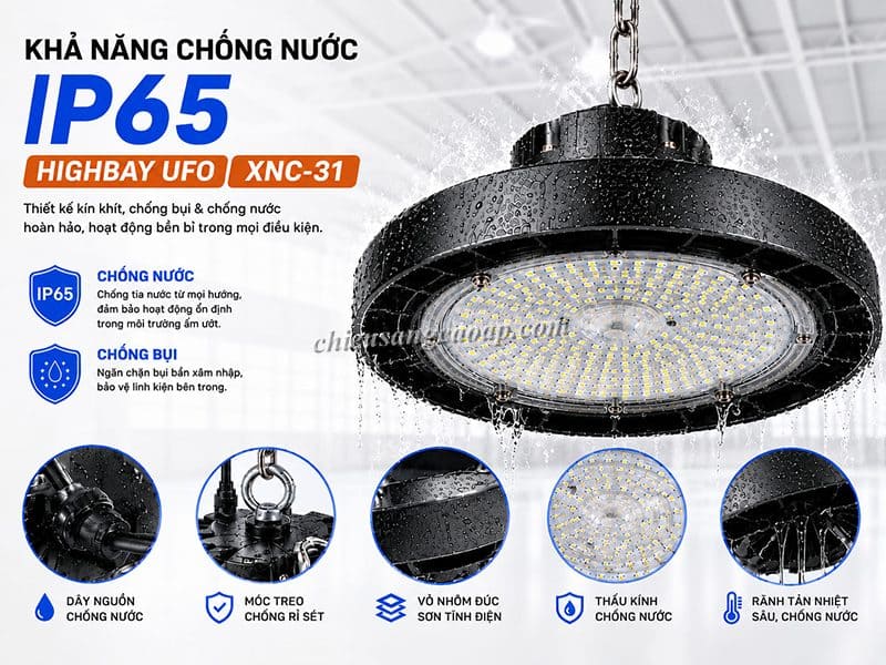 Khả năng chống nước của đèn LED nhà xưởng XNC-31
