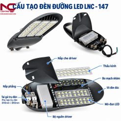 Đèn đường LED 3 Module 200W LNC-147 cau tao lnc 147